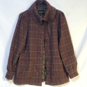 Gentle Fawn Brown Pea Coat Classic Wool Blend